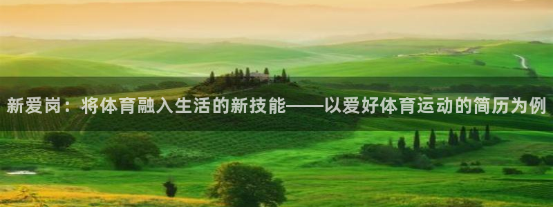 杏彩客户端：新爱岗：将体育融入生活的新技能——以爱好体育运动的简历为例